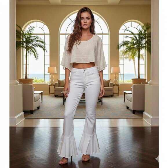 Citizens of Humanity White Drew Flounce High Rise jeans size 25 - Picture 2 of 15